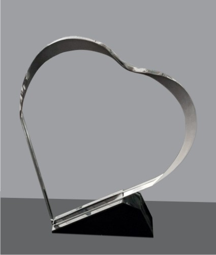 Heart Crystal Plaque Award